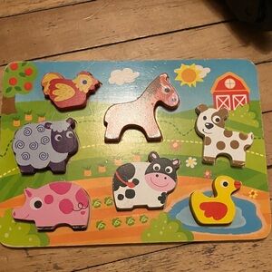 Colorful Farm Animal Puzzle for Kids 3/25$